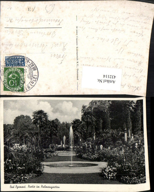 432114,Bad Pyrmont Partie im Palmengarten Brunnen
