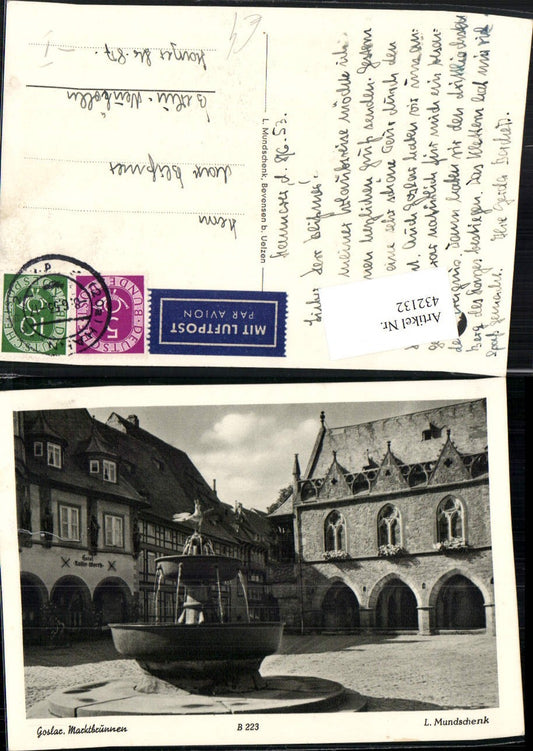 432132,Goslar Marktbrunnen Brunnen Hotel Arkaden