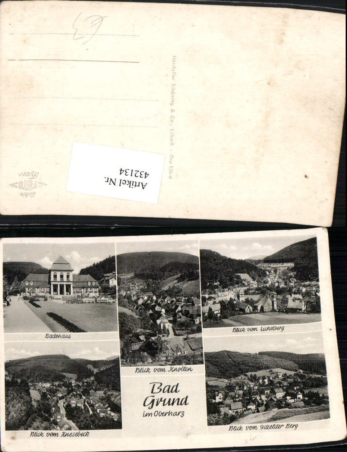 432134,Bad Grund im Oberharz Totale Badehaus Mehrbildkarte