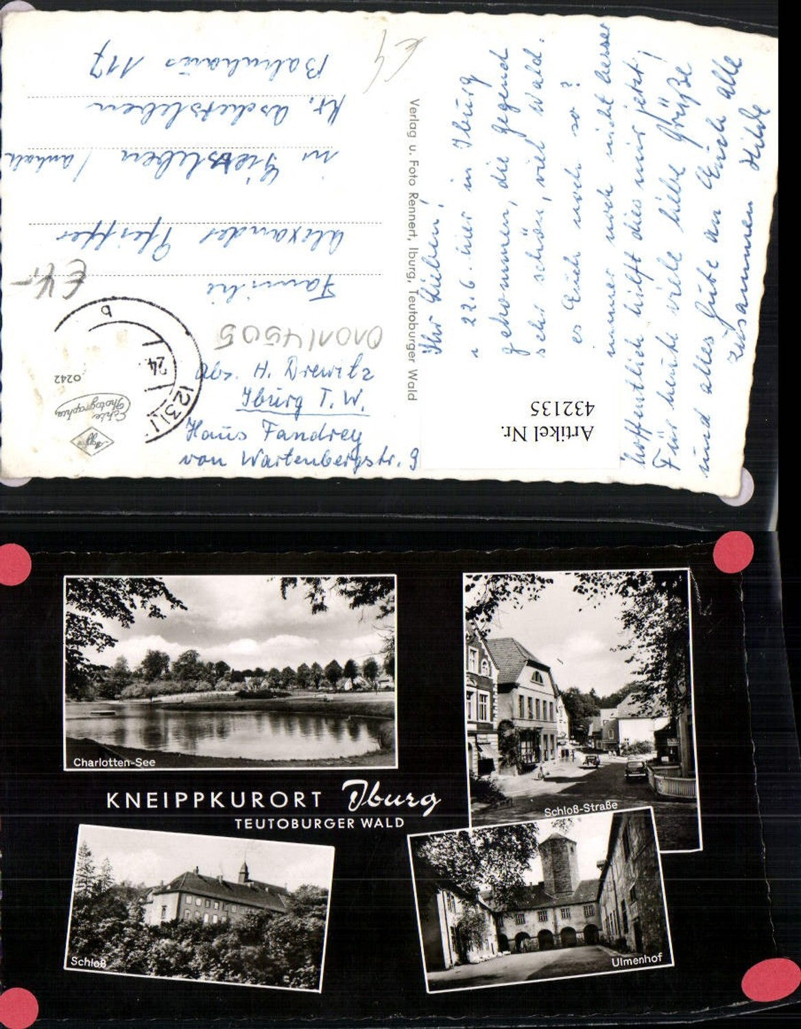 432135,Iburg im Teutoburger Wald Schloss Ulmenhof Straße See Mehrbildkarte