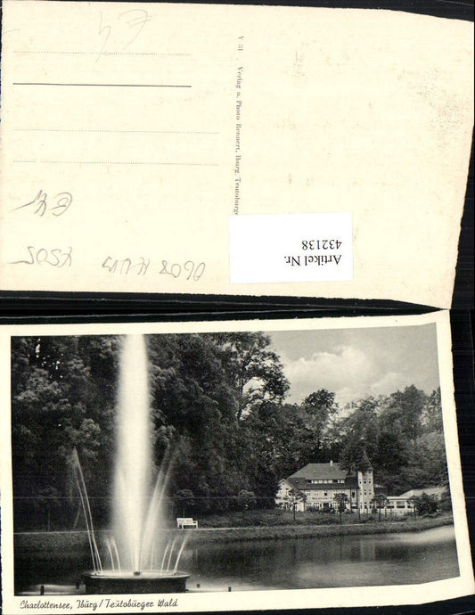 432138,Iburg im Teutoburger Wald Charlottensee See Fontäne