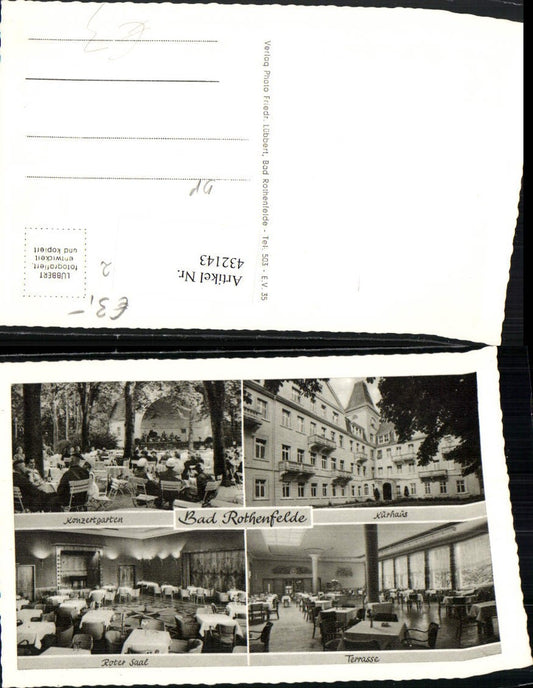 432143,Bad Rothenfelde Kurhaus Konzertgarten Mehrbildkarte