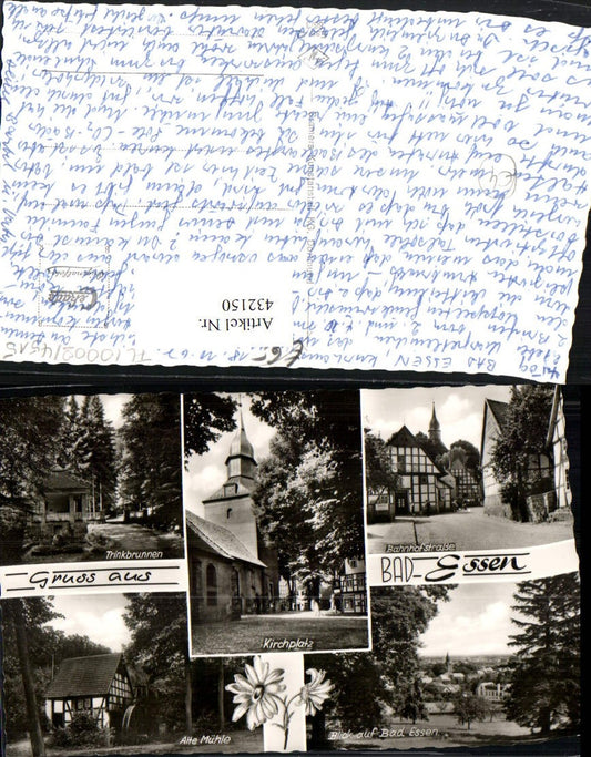 432150,Bad Essen Kirchplatz Bahnhofstraße Wassermühle Mehrbildkarte
