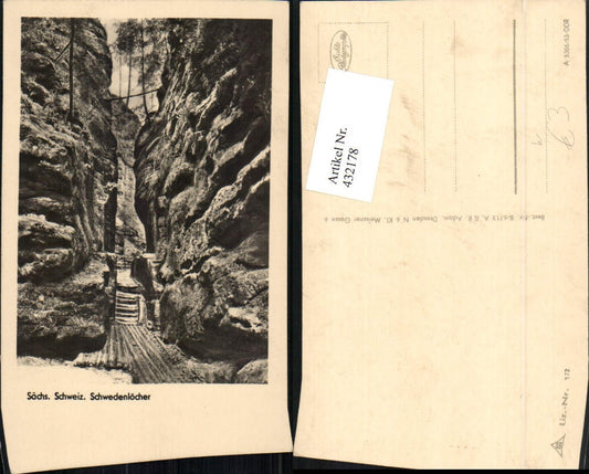 432178,Sächsische Schweiz Schwedenlöcher b. Rathen Schlucht