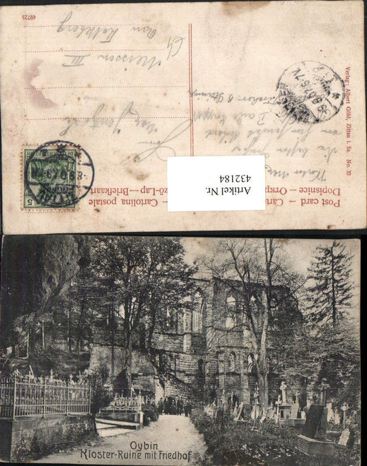 432184,Oybin Klosterruine m. Friedhof