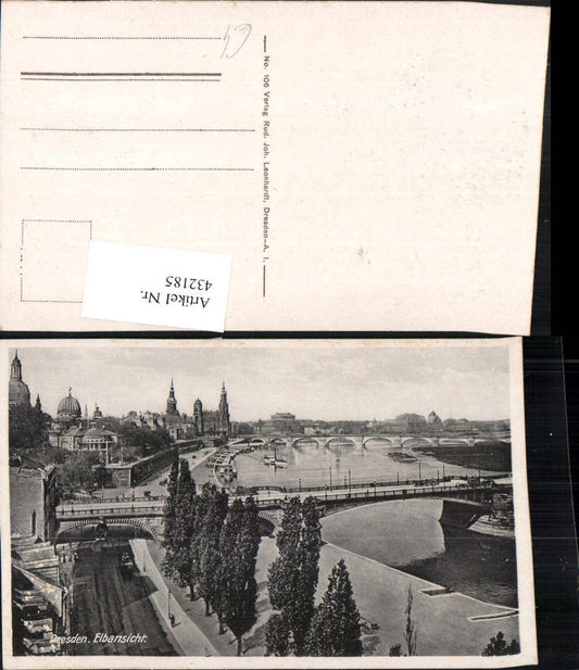432185,Dresden Teilansicht Elbe Brücken