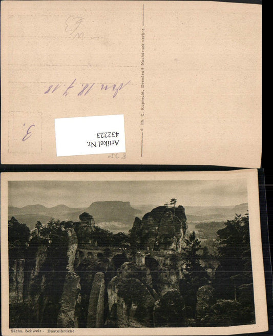 432223,Sächsische Schweiz Basteibrücke b. Rathen Brücke Felsen