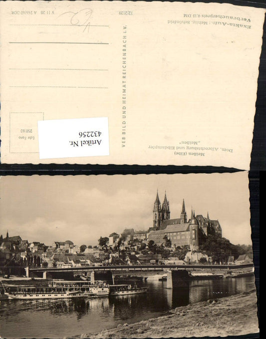 432256,Meißen an d. Elbe Dom Albrechtsburg u. Dampfer Meissen Brücke pub VEB