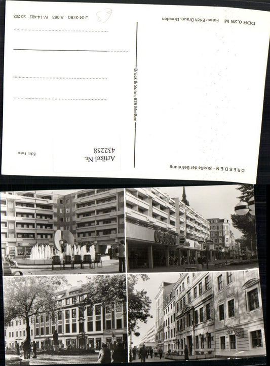 432258,Dresden Straße der Befreiung Straßenansichten Brunnen Mehrbildkarte