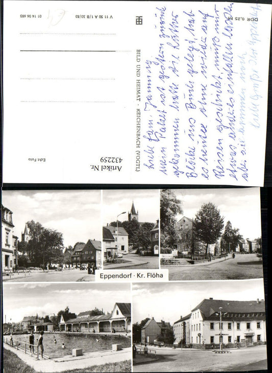 432259,Eppendorf Straßenansichten Freibad Mehrbildkarte