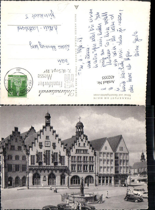 432355,Frankfurt am Main Römer u. Gerechtigkeitsbrunnen Brunnen