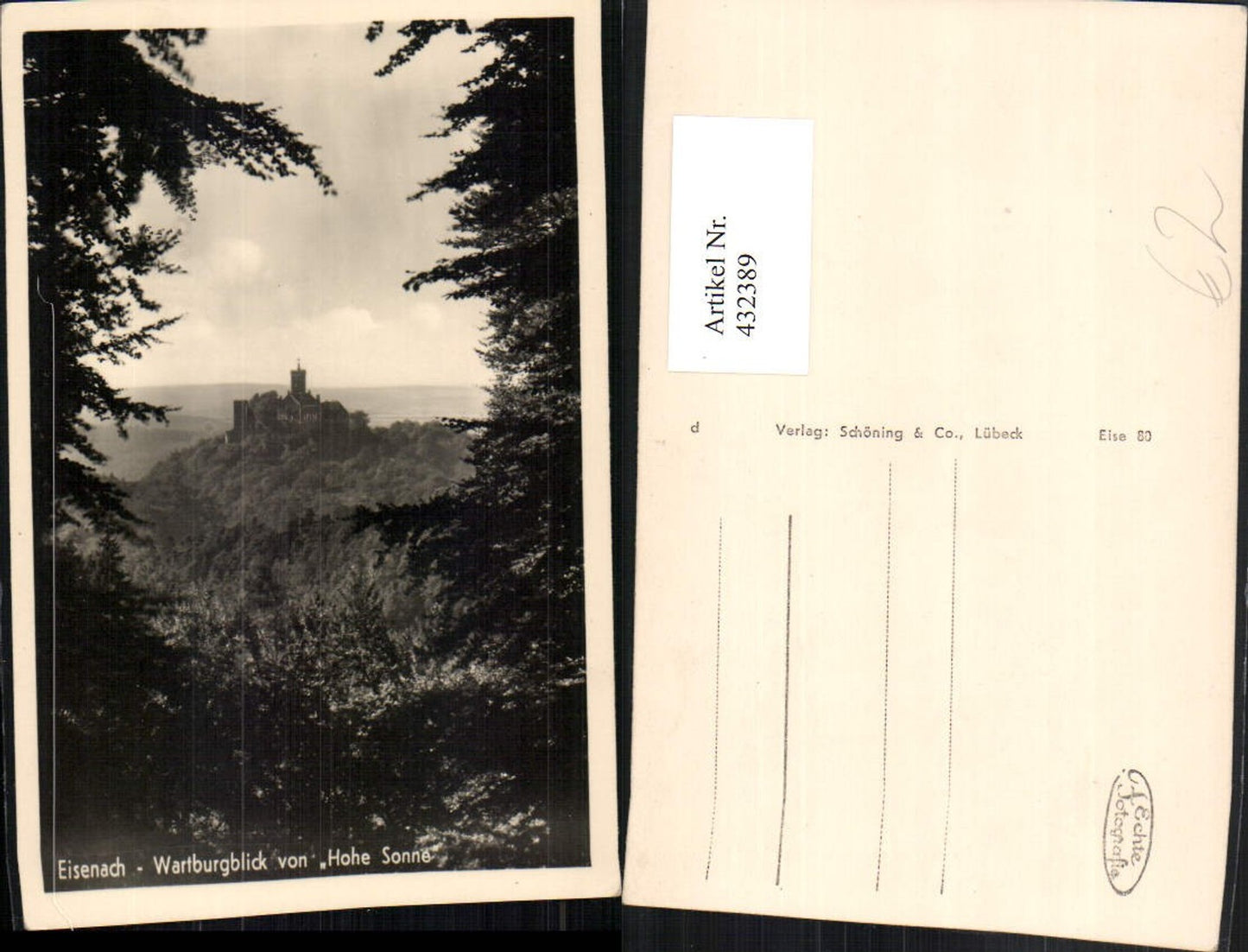 432389, Eisenach View of Wartburg Castle from the Hohe Sonne