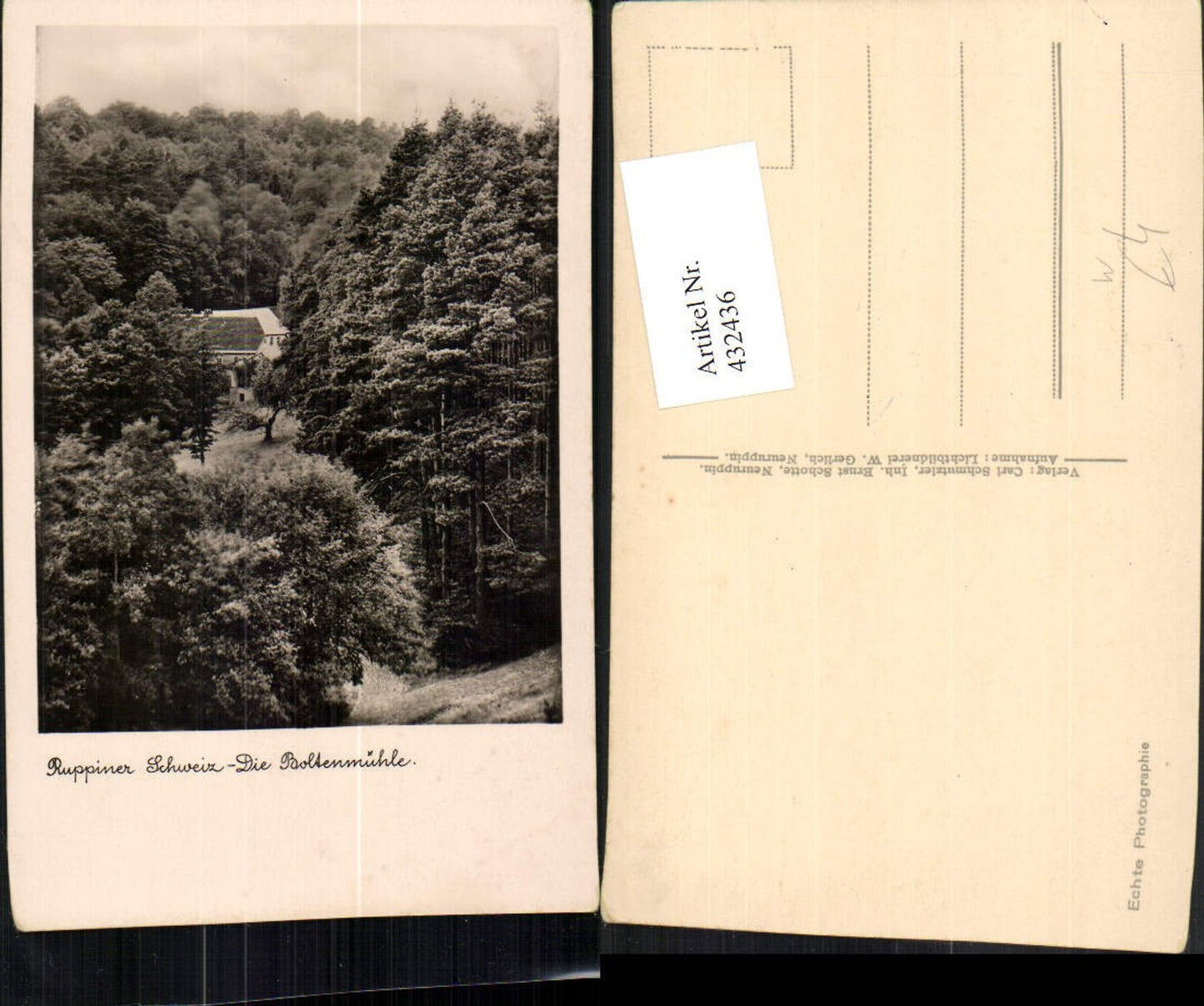 432436,Ruppiner Schweiz Boltenmüle Wald