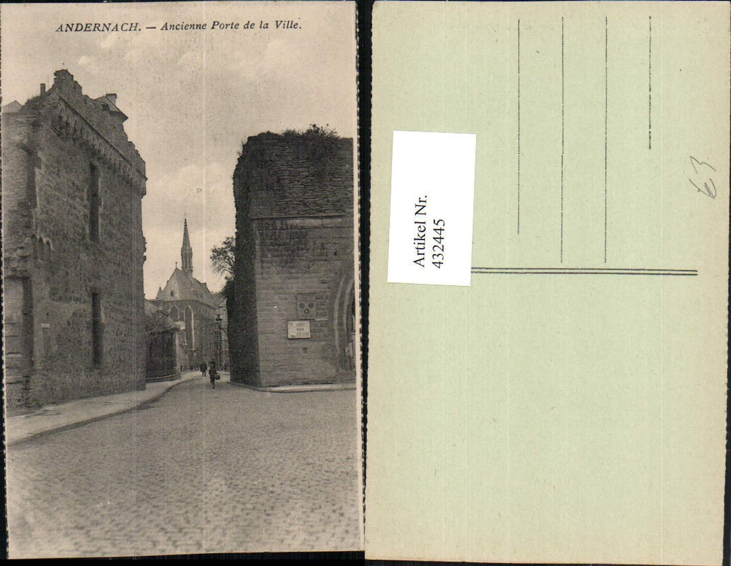 432445,Andernach Ancienne Porte de la Ville Straßenansicht Kirche