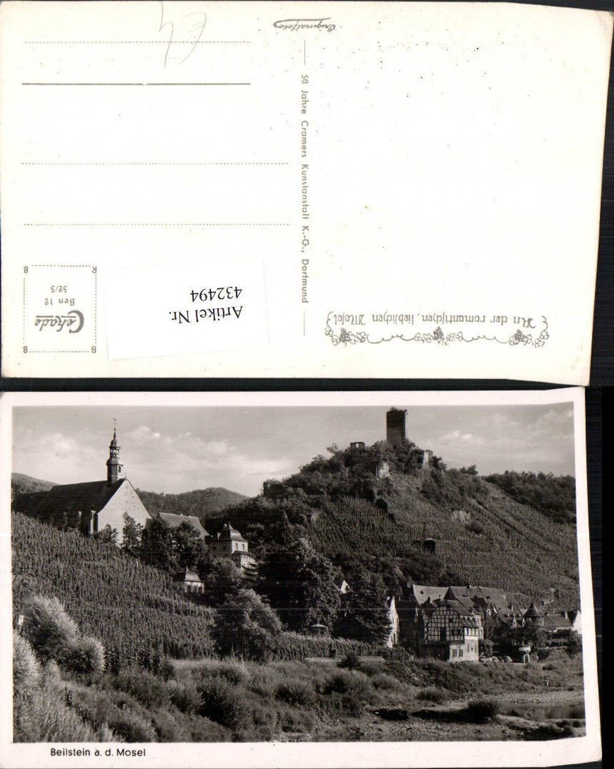 432494,Beilstein an d. Mosel Teilansicht Kirche m. Ruine