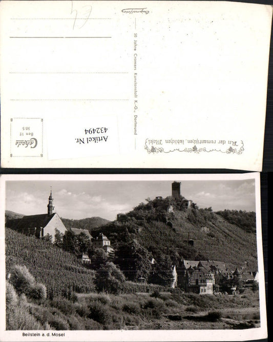 432494,Beilstein an d. Mosel Teilansicht Kirche m. Ruine