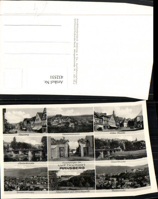 432531,Arnsberg Totale Alter Markt Jägerbrücke Klosterbrücke Mehrbildkarte