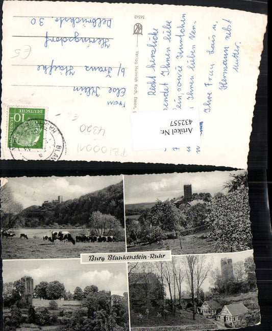 432557,Burg Blankenstein b. Hattingen Rinder Mehrbildkarte