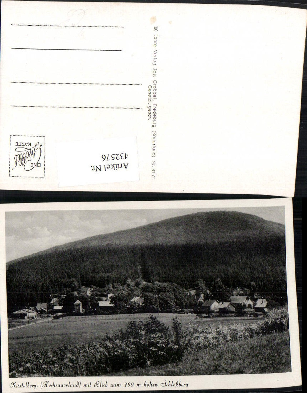 432576,Küstelberg im Hochsauerland Teilansicht m. Hohen Schlossberg