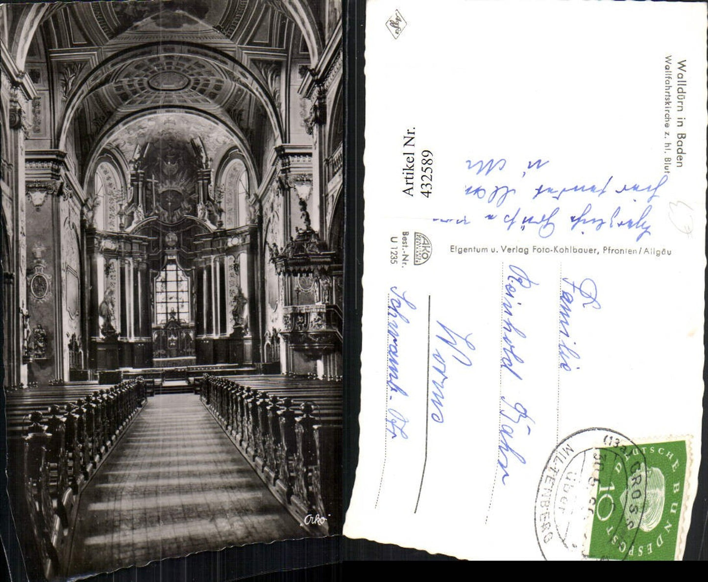 432589,Walldürn in Baden Wallfahrtskirche Kirche zum hl. Blut Innenansicht