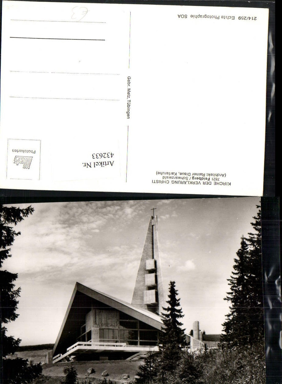432633,Feldberg im Schwarzwald Kirche der Verklärung Christi