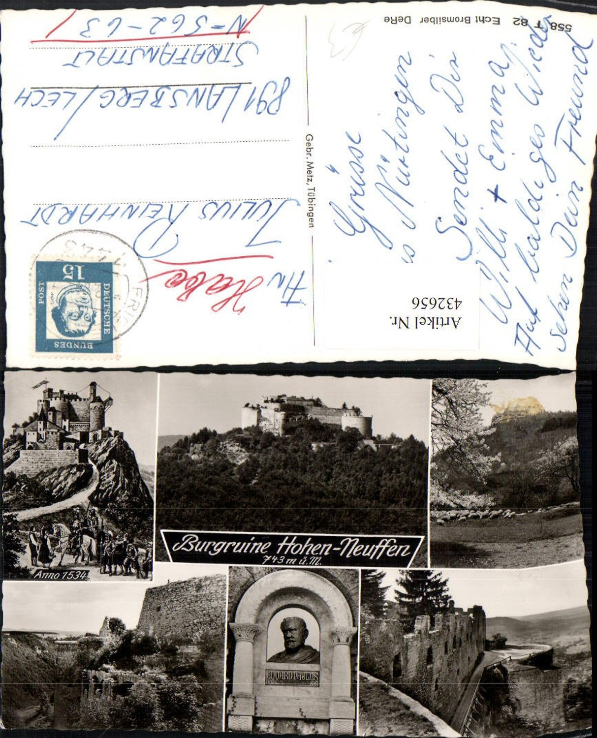 432656,Neuffen Burgruine Hohen-Neuffen Mehrbildkarte