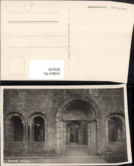 432670, Herrenalb Paradies Kloster Arkaden