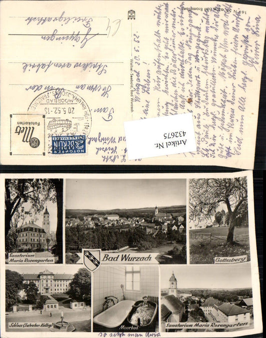 432675, Bad Wurzach Total Sanatorium Schloss Gottesberg Multiview postcard
