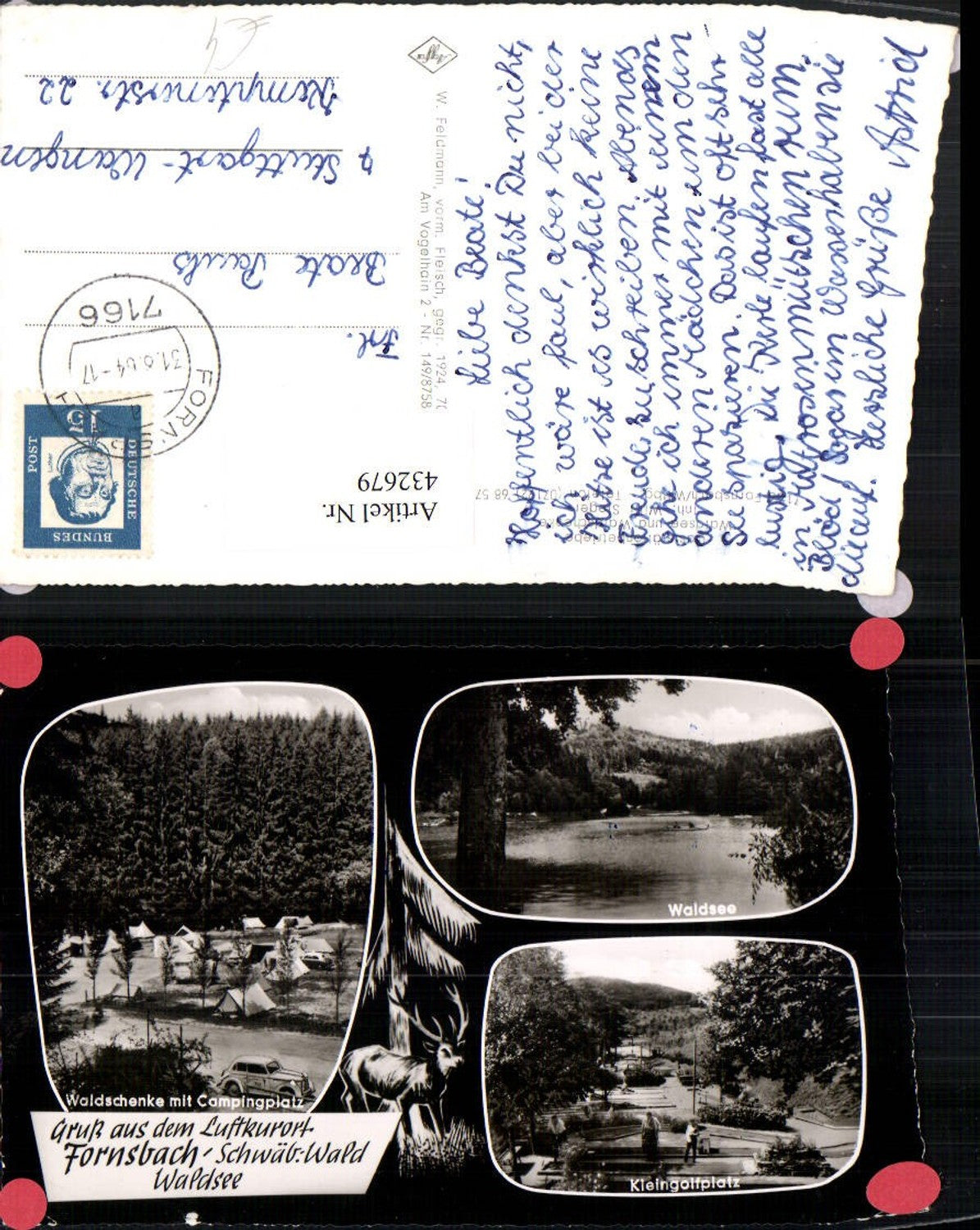 432679,Fornsbach am Waldsee See Campingplatz Kleingolfplatz Mehrbildkarte