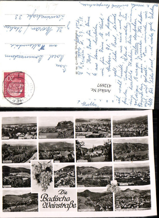 432697,Badische Weinstraße Wein Offenburg Oberkirch Waldheim Bühl Steinbach Mehrbildkarte