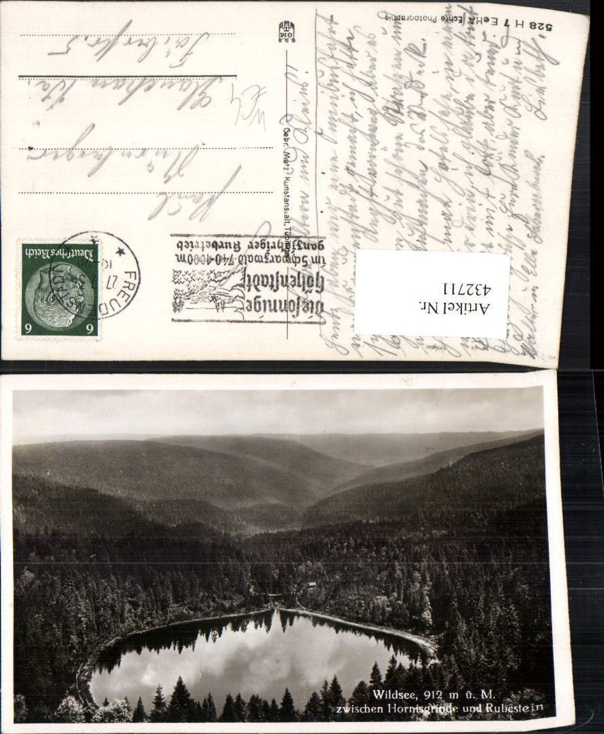 432711,Wildsee See zwischen Hornisgrinde u. Ruhestein b. Seebach