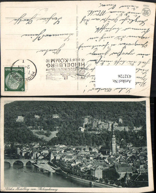 432726,View of Heidelberg, overall view from the Philosopher's Walk