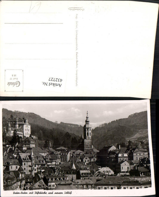 432727, Baden-Baden Partial view with Collegiate Church and Castle