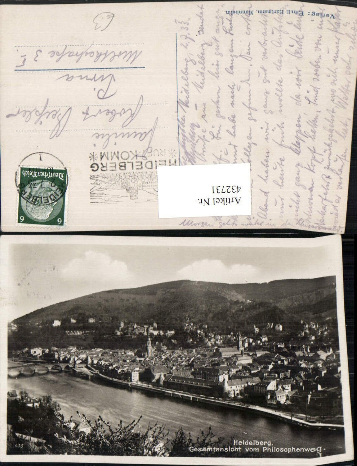 432731, Heidelberg, view from Philosophenweg