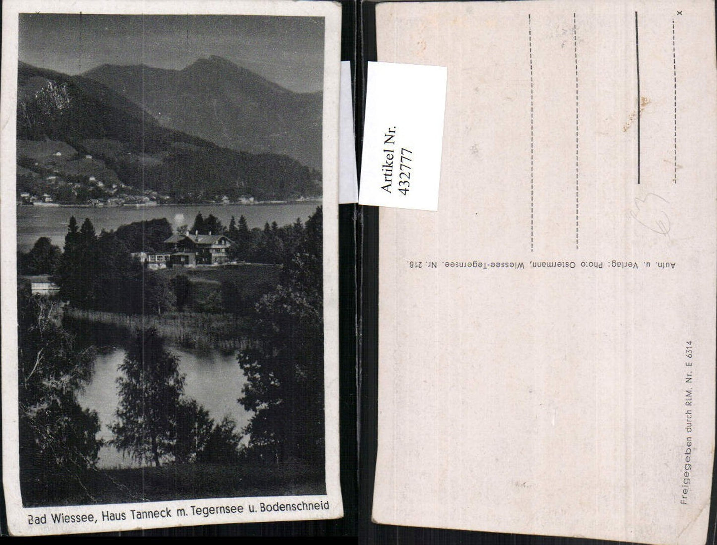 432777,Bad Wiessee Haus Tanneck m. Tegernsee u. Bodenschneid