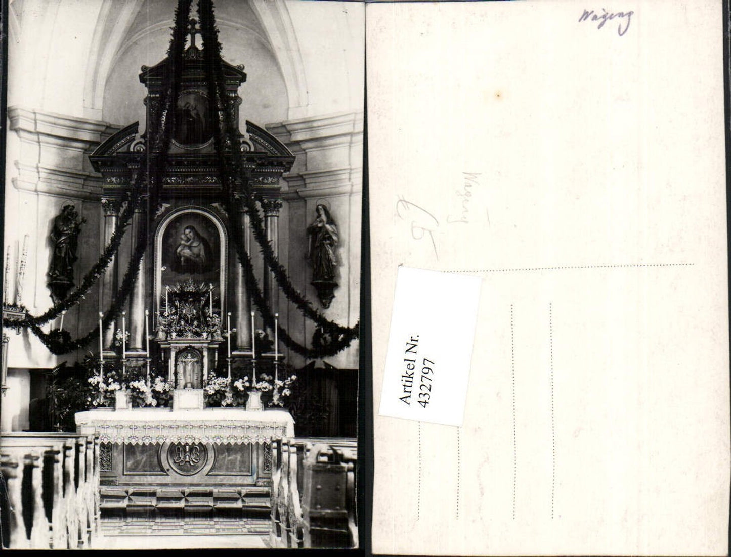 432797, Photo AK Waging Church Interior View Altar