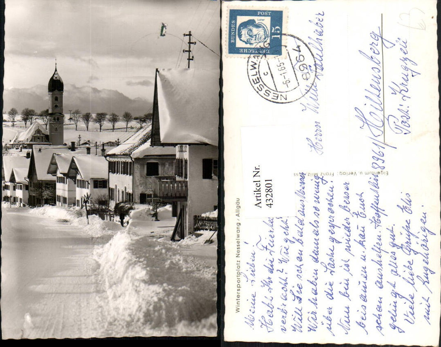 432801, Nesselwang im Allgäu, street view, church, winter scene