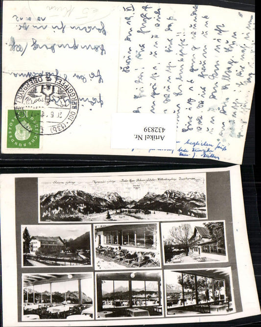 432839,Krün Gasthof Terrasse Bergkulisse Mehrbildkarte