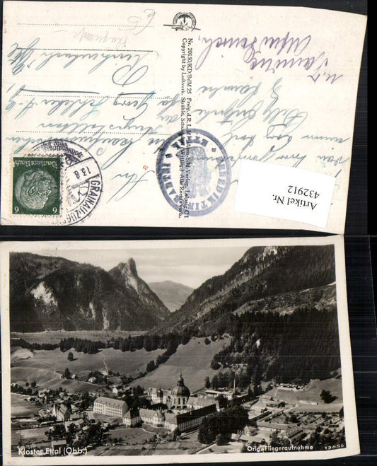 432912,Kloster Ettal Totale Fliegeraufnahme