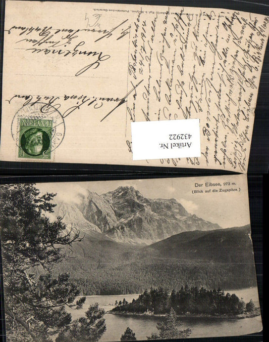 432922,Eibsee See b. Grainau m. Zugspitze Bergkulisse