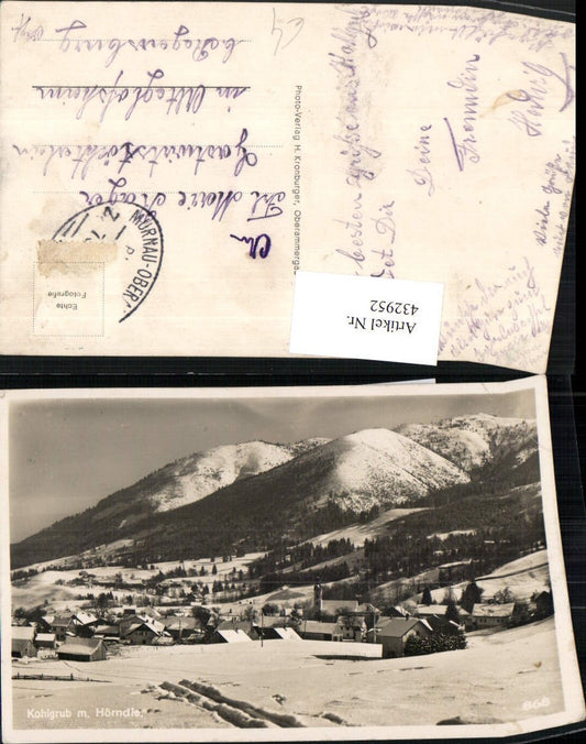 432952,Kohlgrub Totale m. Hörndle Bergkulisse Winterbild