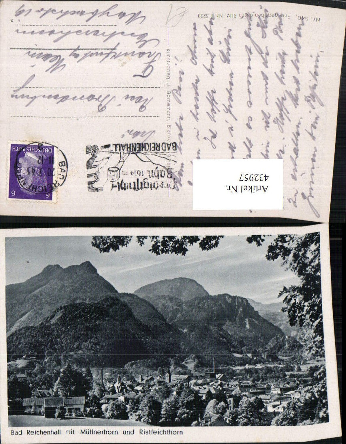 432957,Bad Reichenhall Totale m. Müllnerhorn u. Ristfeichthorn Bergkulisse