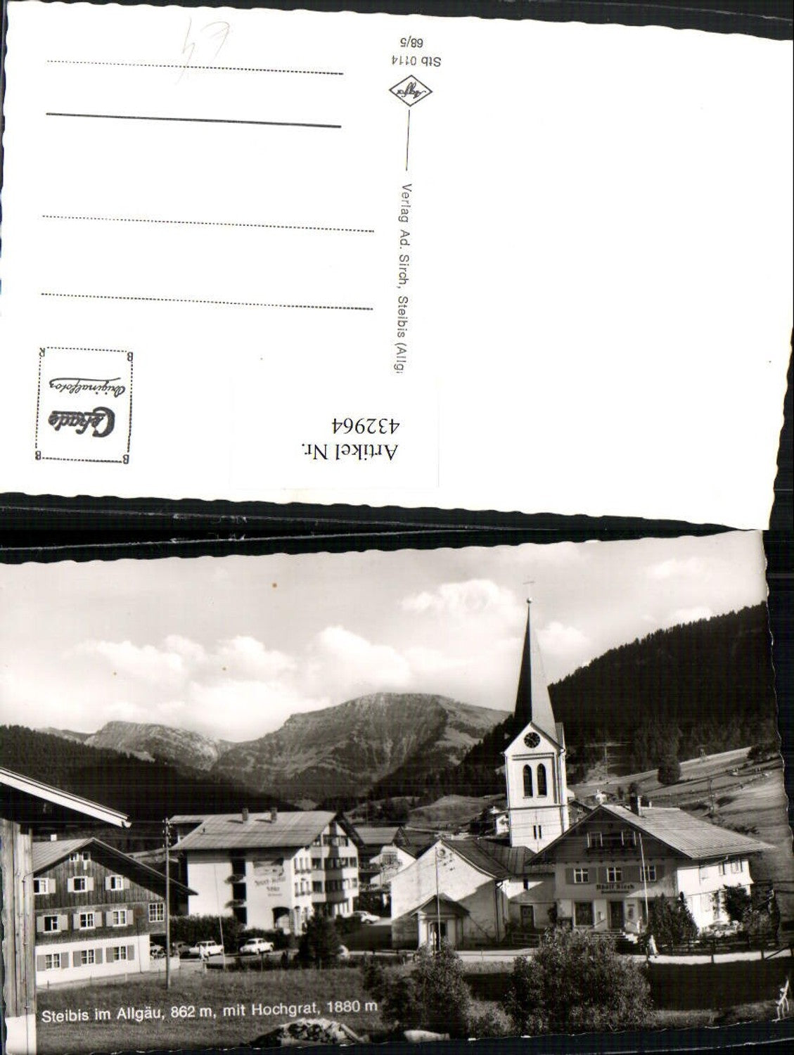 432964,Steibis im Allgäu Teilansicht Kirche m. Hochgrat