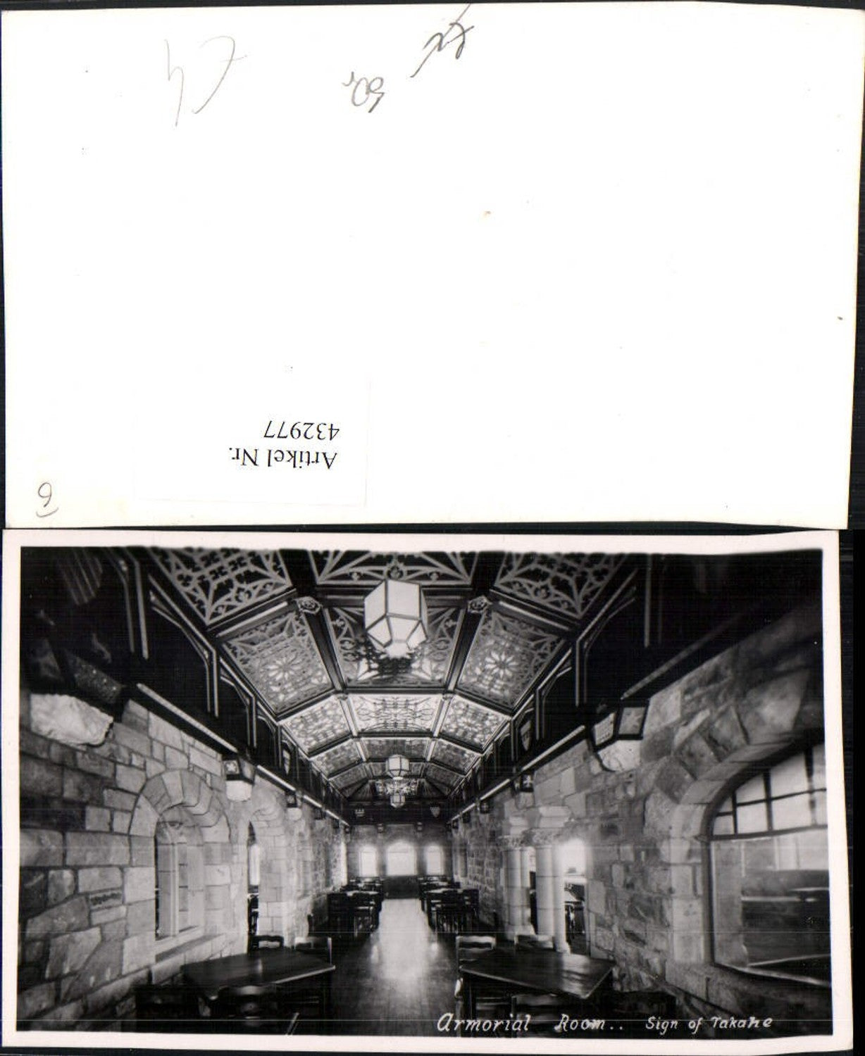 432977,New Zealand Neuseeland Armorial Room Sign of Takahe Innenansicht