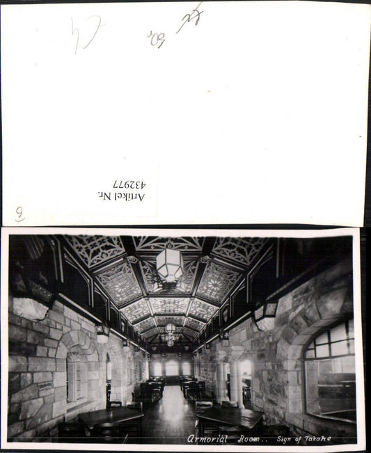 432977,New Zealand Neuseeland Armorial Room Sign of Takahe Innenansicht