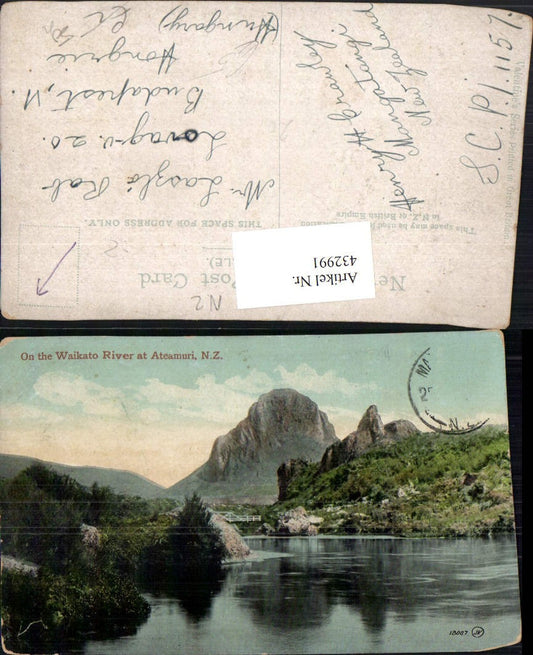 432991,New Zealand Neuseeland On the Waikato River at Ateamuri Fluss