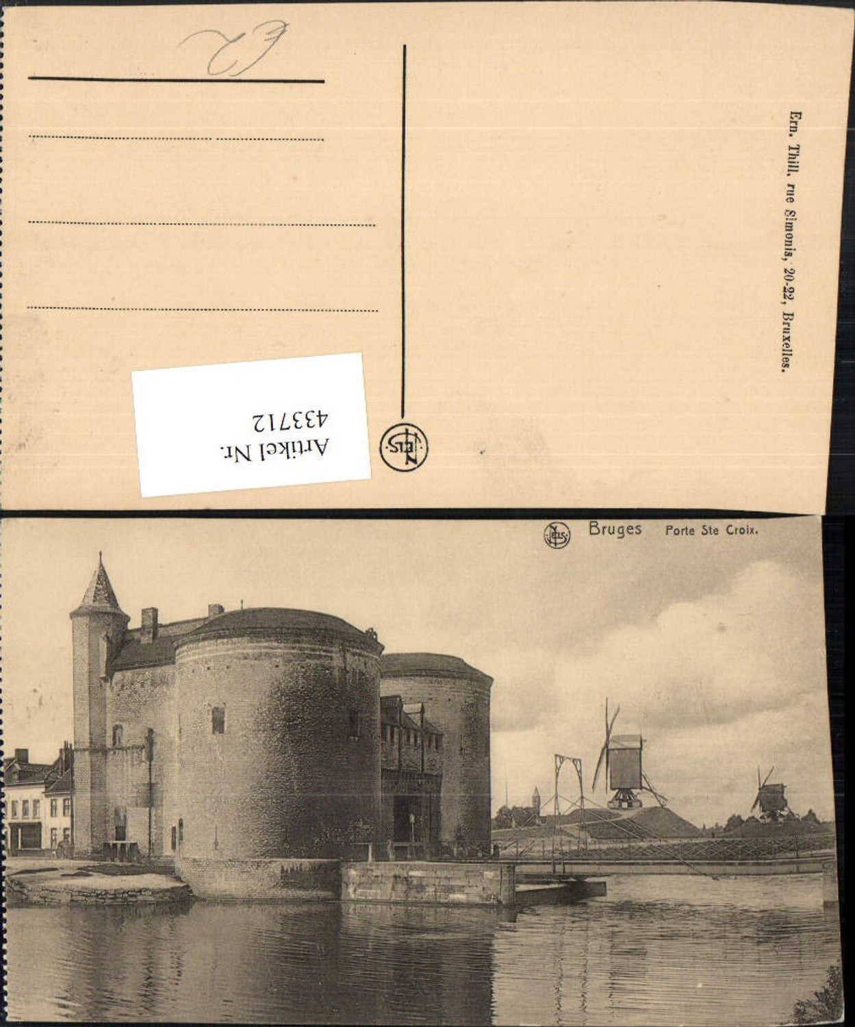 433712,Belgium Bruges Brügge Porte Ste Croix Kreuztor