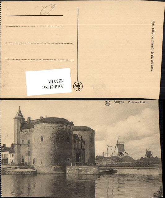 433712,Belgium Bruges Brügge Porte Ste Croix Kreuztor