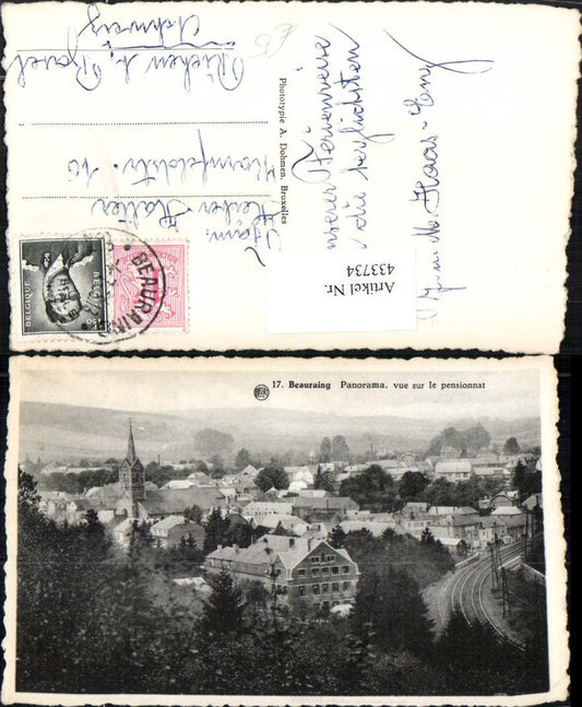 433734,Belgium Beauraing Panorama vue sur le pensionnat Totale