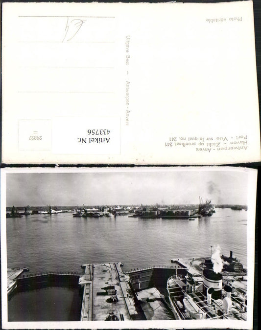 433756,Belgium Antwerpen Anvers Port Vue sur le quai Hafen Dampfer